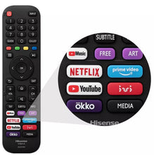 Load image into Gallery viewer, HISENSE 58A7100F 58AE7000F 65A7300F VIDAA REMOTE CONTROL 270057 T270057 HT270057 EN2F30H