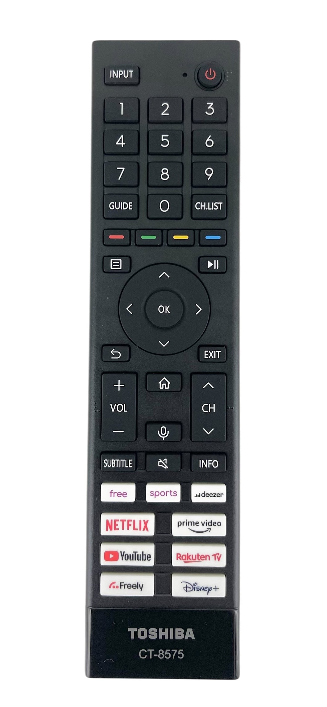 TOSHIBA 65QV2F63DB 65UV2F53DB VIDAA VOICE TV REMOTE CONTROL CT-8575