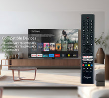 Load image into Gallery viewer, PANASONIC TB-65W60AEY TV-55W60AEY VOICE TV REMOTE CONTROL RC45195T-V1
