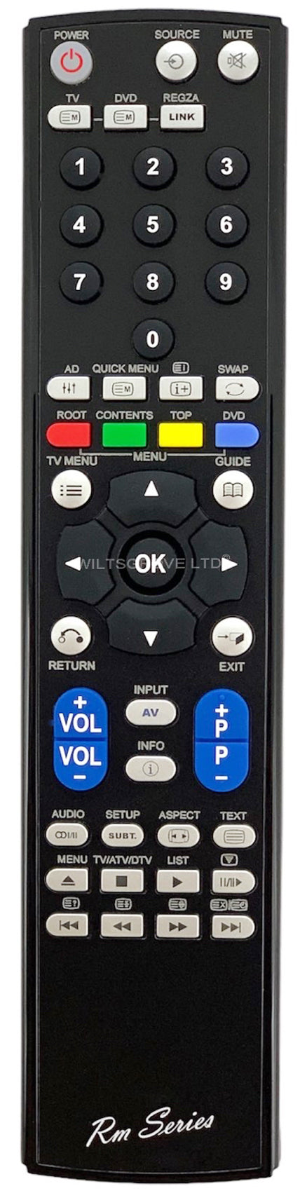 TOSHIBA 37RV753D[TV+REGZA] 37TV743 37XV625D Replacement Remote Control